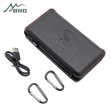 Solar-Powerbank mit kabellosem Laden